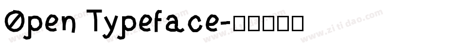 Open Typeface字体转换